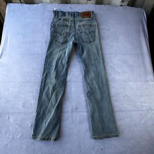 Levis 514 Jeans Straight Fit Jeans Women 10 Blue Denim Distressed Cotton Stretch